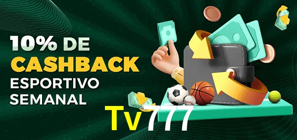 10% de bônus de cashback na Tv777